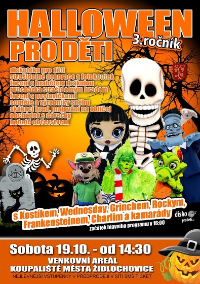 Plakát události Halloween pro děti