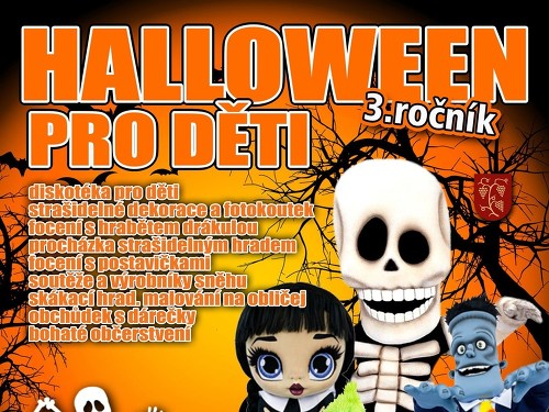 Plakát události Halloween pro děti