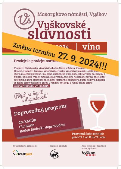 Plakát události Vyškovské slavnosti vína