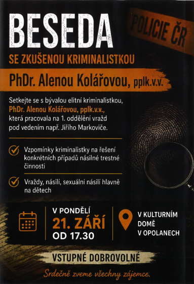 Plakát události Beseda Policie ČR