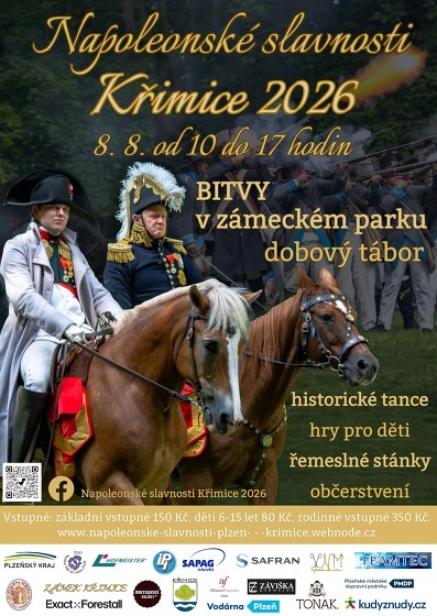 Plakát události Napoleonské slavnosti Plzeň - Křimice 2026