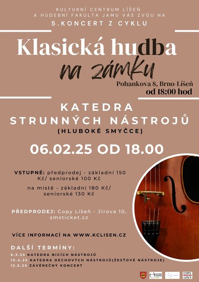 Plakát události Klasická hudba na zámku (Katedra strunných nástrojů)