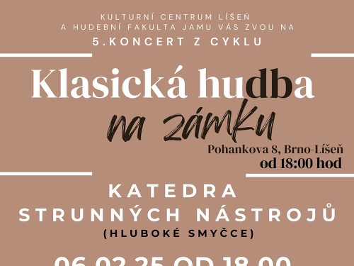 Plakát události Klasická hudba na zámku (Katedra strunných nástrojů)