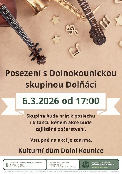 Plakát události Koncert: Dolnokounická skupina Dolňáci