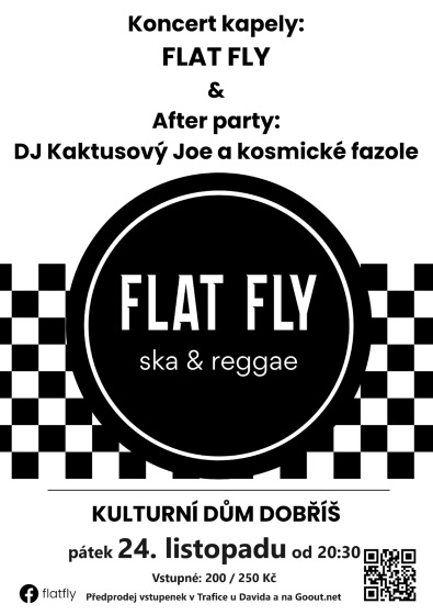 Plakát události FLAT FLY + DJ Kaktusový Joe a kosmické fazole