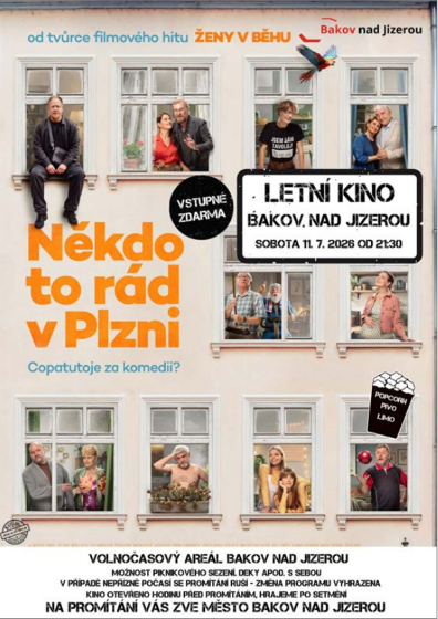 Plakát události Promítání v Bakově nad Jizerou - Někdo to rád v Plzni