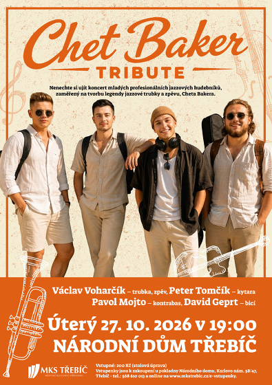Plakát události Chet Baker Tribute (CZ)