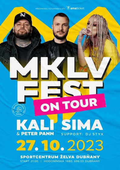 Plakát události MKLV FEST ON TOUR | Kali & Peter Pann, Sima | Dubňany