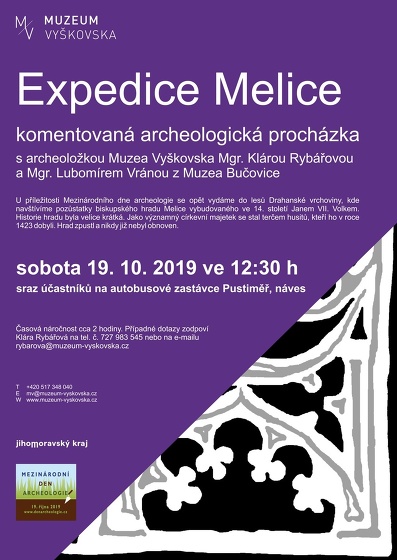 Plakát události Expedice Melice