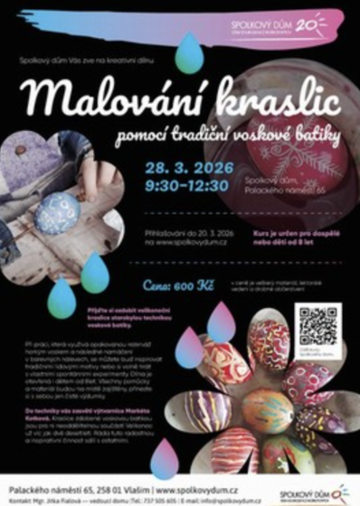 Plakát události Malování kraslic pomocí tradiční voskové batiky