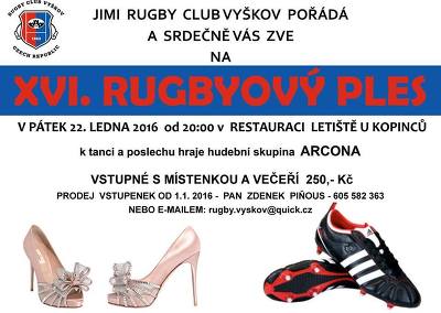 Plakát události XVI. rugbyový ples