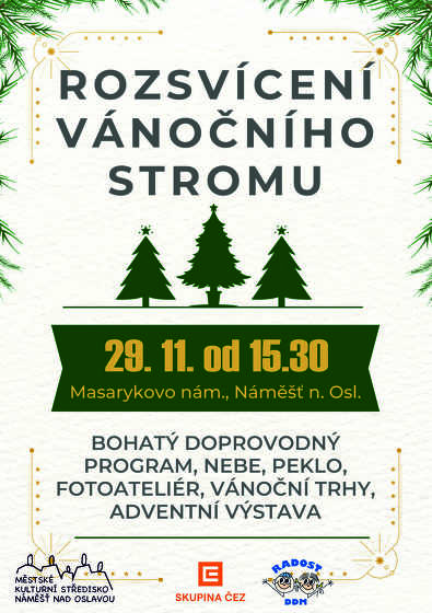 Plakát události Rozsvícení vánočního stromu