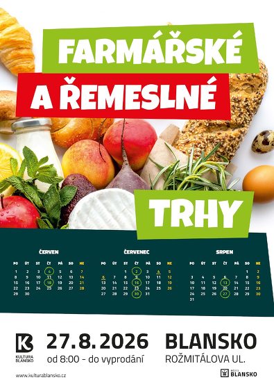 Plakát události Farmářské a řemeslné trhy