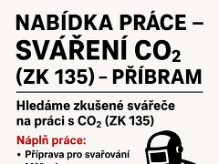 Julius nabízí práci na pozici Nabídka práce – Sváření CO₂ (ZK 135) – Příbram v obci Příbram