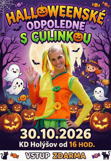 Plakát události Halloweenské odpoledne Sculinkou
