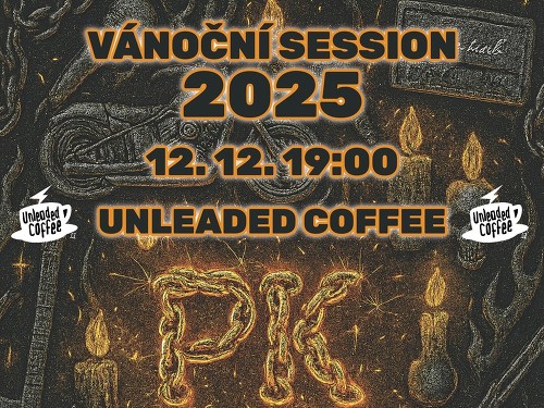 Plakát události PKcupe  „VÁNOČNÍ SESSION 2025“ a Punkevní Jesvyně