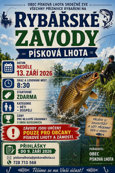 Plakát události Rybářské závody