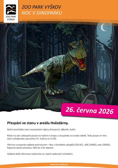 Plakát události Noc v Dinoparku