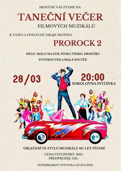 Plakát události Taneční večer filmových muzikálů, Svitávka