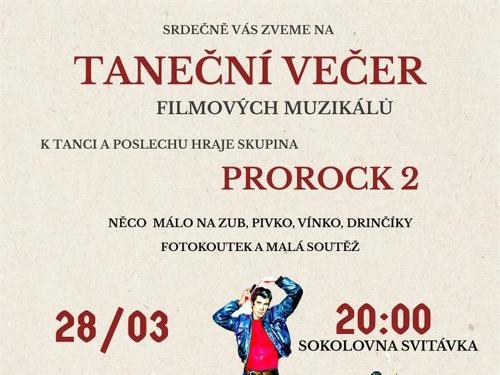 Plakát události Taneční večer filmových muzikálů, Svitávka