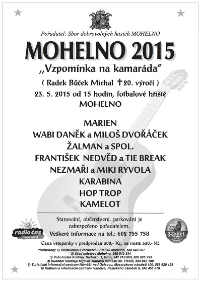 Plakát události Mohelno 2015