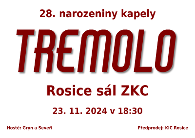 Plakát události Tremolo, Seveři, Grýn