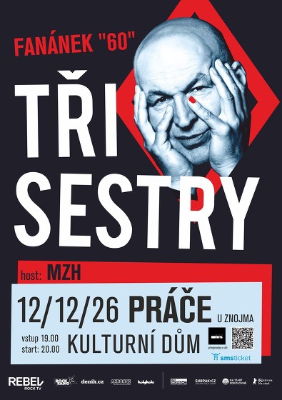 Plakát události Tři sestry: Fanánek 60 Tour