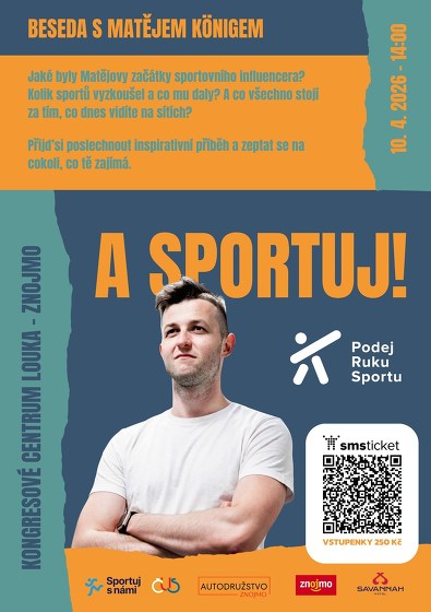 Plakát události A SPORTUJ! Beseda s Matějem Königem