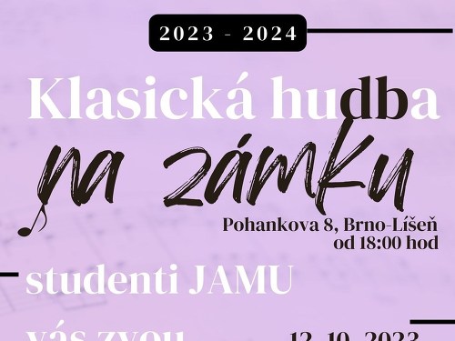 Plakát události KLASICKÁ HUDBA NA ZÁMKU (Katedra strunných nástrojů)