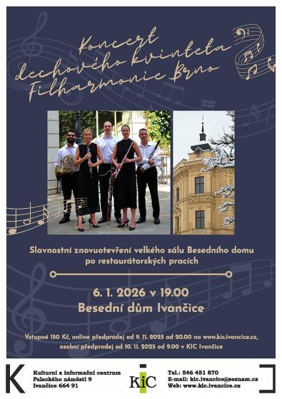 Plakát události Koncert dechového kvintetu Filharmonie Brno