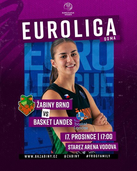 Plakát události Euroliga: Žabiny Brno - Basket Landes