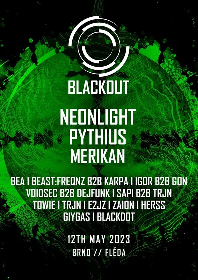 Plakát události Mindicted presents Blackout Night