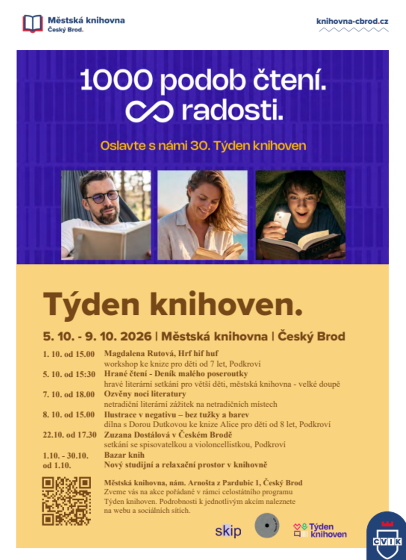 Plakát události Týden knihoven v Českém Brodě