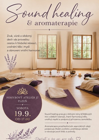 Plakát události Sound healing & aromaterapie