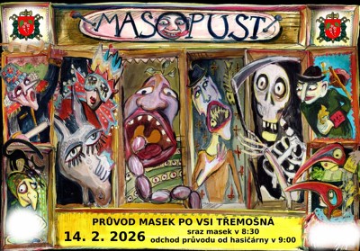 Plakát události Masopust ve Třemošné