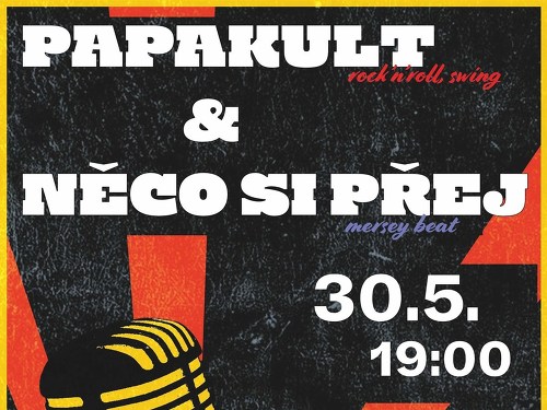 Plakát události Něco si přej a Papakult