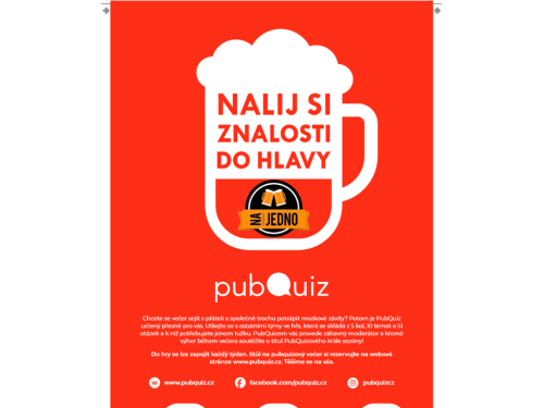 Plakát události PubQuiz v restauraci NA JEDNO