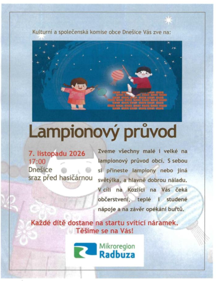 Plakát události Lampionový průvod