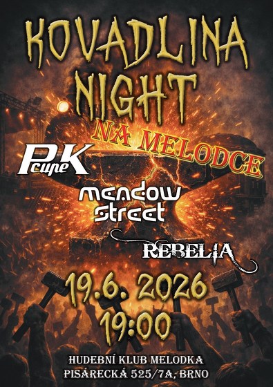 Plakát události Kovadlina Night