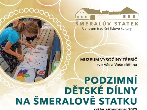 Plakát události Podzimní dětské dílny na Šmeralově statku