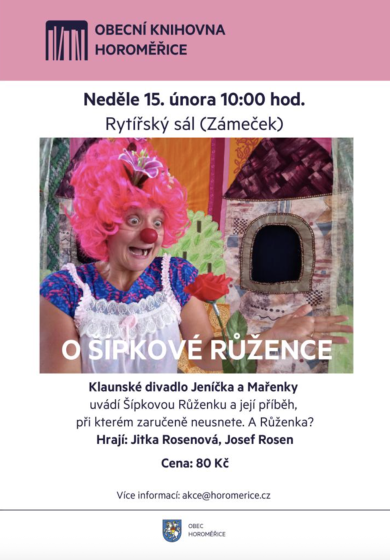 Plakát události O Šípkové Růžence - Divadýlko pro děti