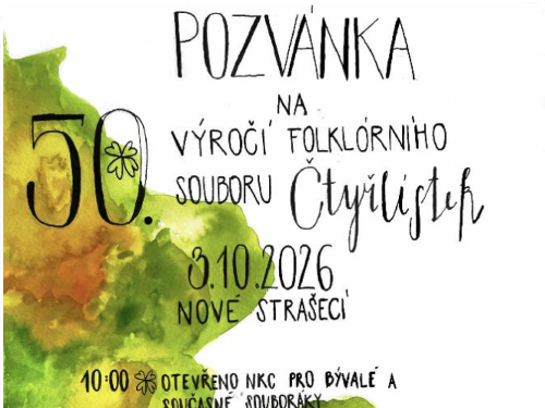 Plakát události Výročí folklorního souboru Čtyilistek