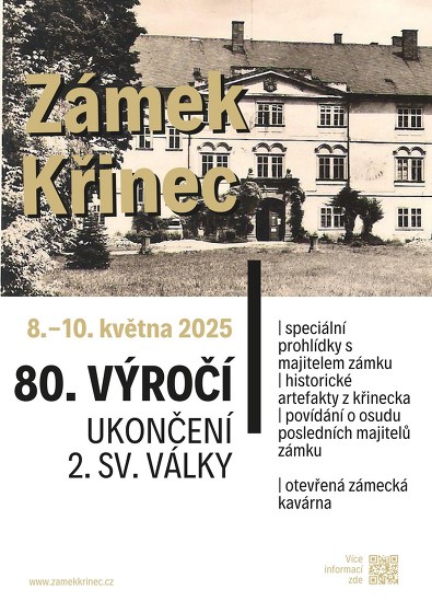 Plakát události ZÁMEK KŘINEC | spec. prohlídky k 80. výročí konce 2. sv. v.