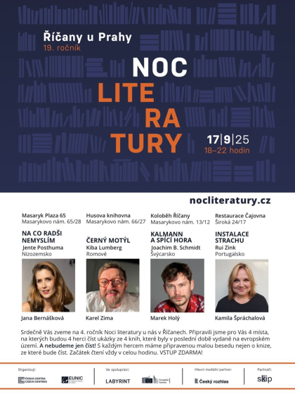 Plakát události Noc literatury 2025