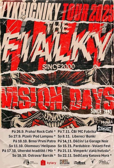 Plakát události Vykřičníky tour 2025 - The Fialky - Vision Days