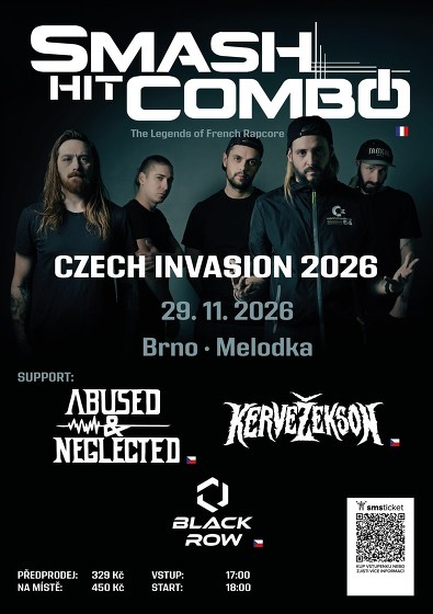 Plakát události SMASH HIT COMBO (FR): RAPCORE INVASION 2026 - Brno