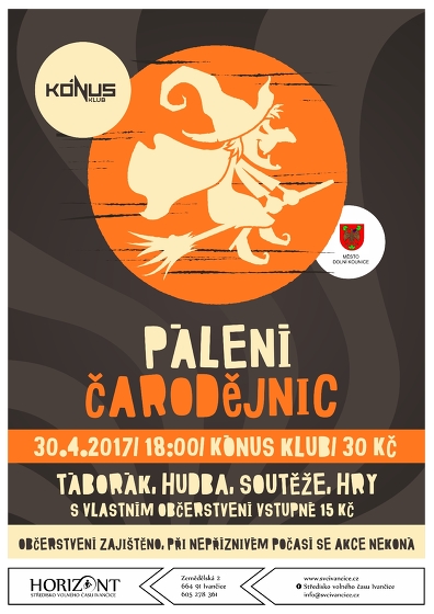 Plakát události Pálení čarodějnic Dolní Kounice 2017