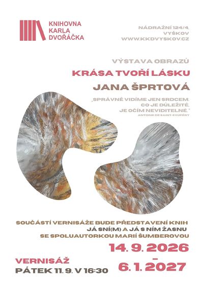 Plakát události Krása tvoří lásku. Vernisáž výstavy obrazů