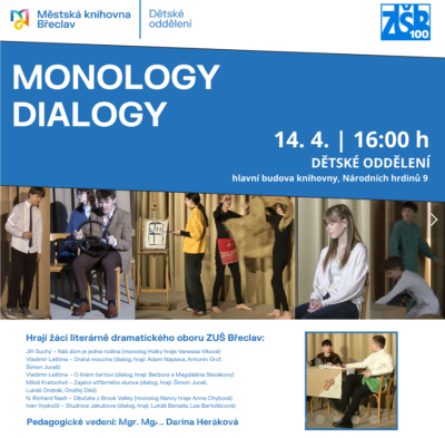 Plakát události Monology Dialogy
