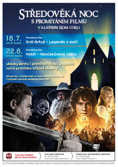 Plakát události Středověká noc s promítáním filmu: Hobit - neočekávaná cesta 22.8.